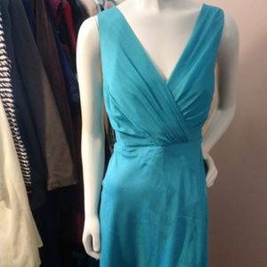 JCrew Sz.16 Turquoise Surplice Cocktail Dress